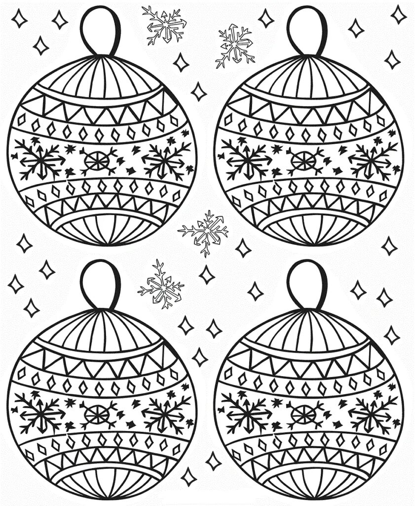 Раскраска Ёлочные игрушки Colores de navidad, Bolas de navidad, Manualidades nav