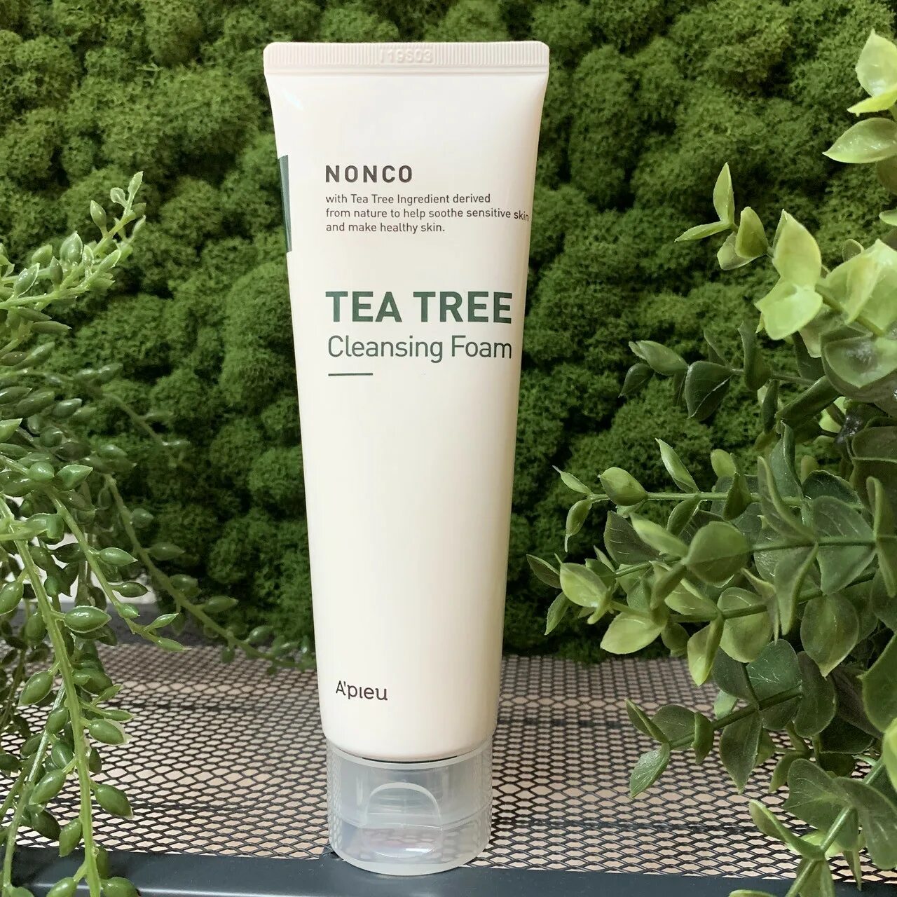 Пенка Tea Tree APIEU Nonco. A\'PIEU Nonco Tea Tree Cleansing Foam 130ml. PIEU пенка для умывания c экстрактом чайного дерева Nonco Tea Tree Cleansing Foam. A'PIEU пенка для лица для чувствительной кожи r)a'PIEU Nonco Tea Tree Cleansing Foam 130мл.