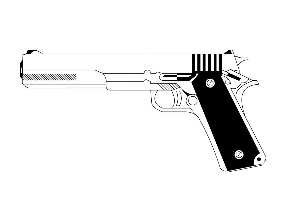 Дигл раскраска. Colt 1911 чертеж. Распечатка пистолета.