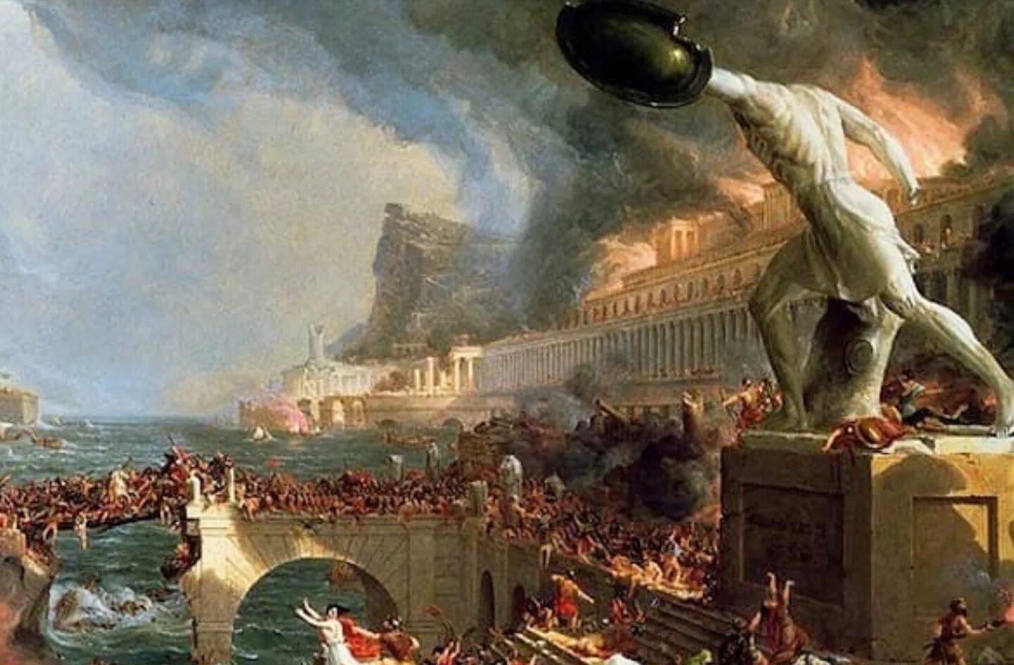 Fall of because. Томас Коул, «путь империи. Крушение». 1841. Падение империи Томас Коул (1801–1848).. Томас Коул, "Римская Империя. Томас Коул. «Падение империи». 1837.