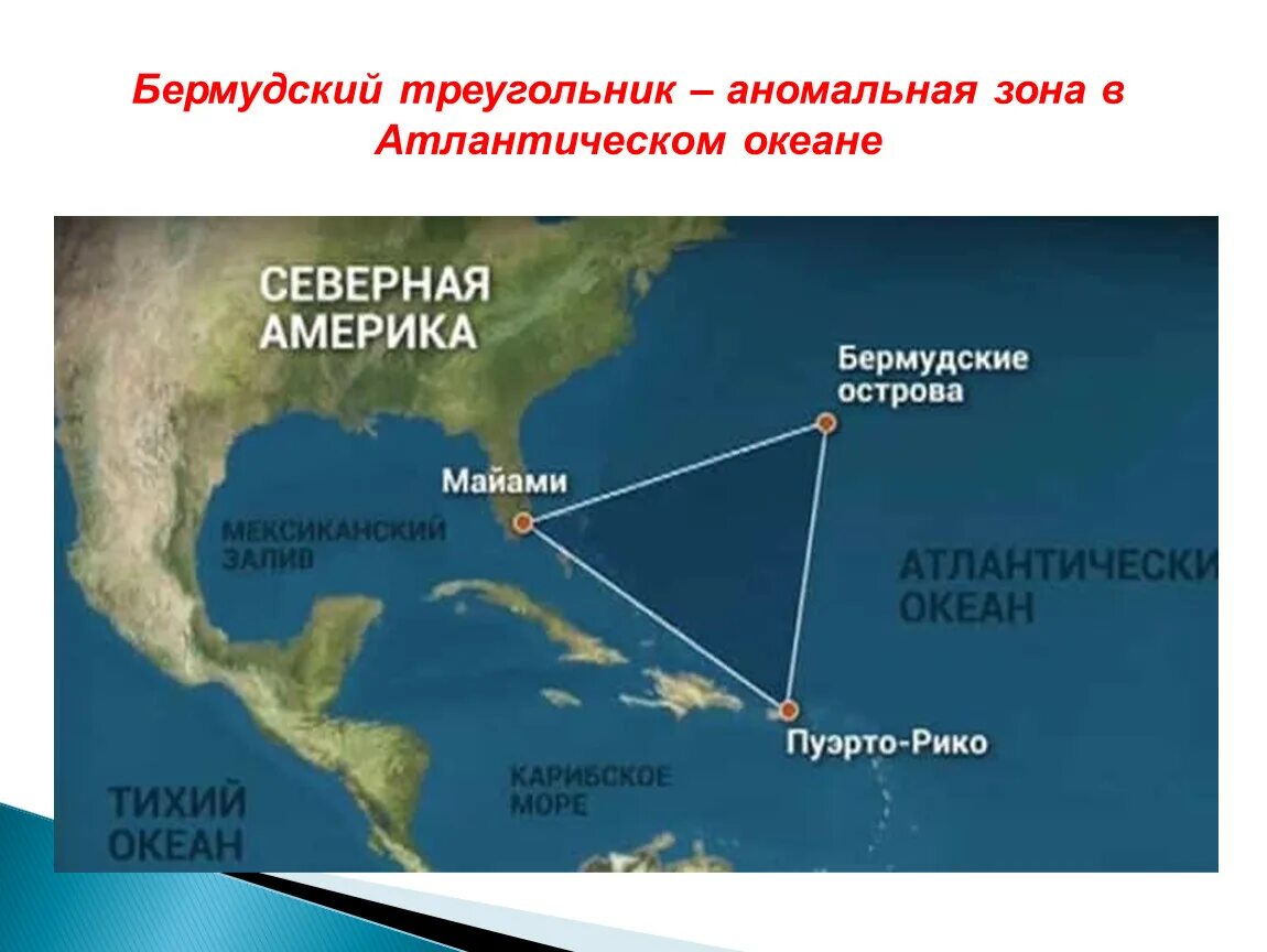 Атлантический океан находится между. Карибское море Бермудский треугольник.