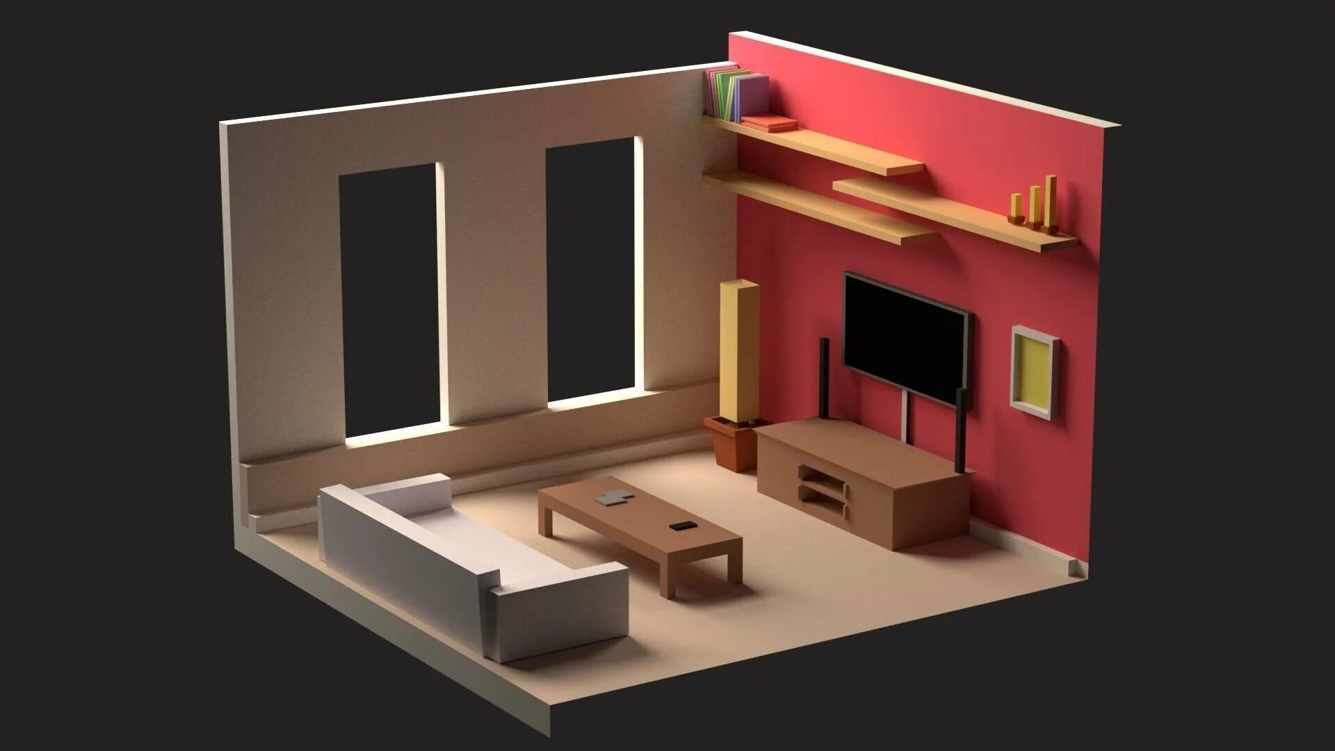 Комната 3d Low Poly. Лоу Поли интерьер. Лоу Поли 3д рум. Low Poly 3d models комната. 5 д модель