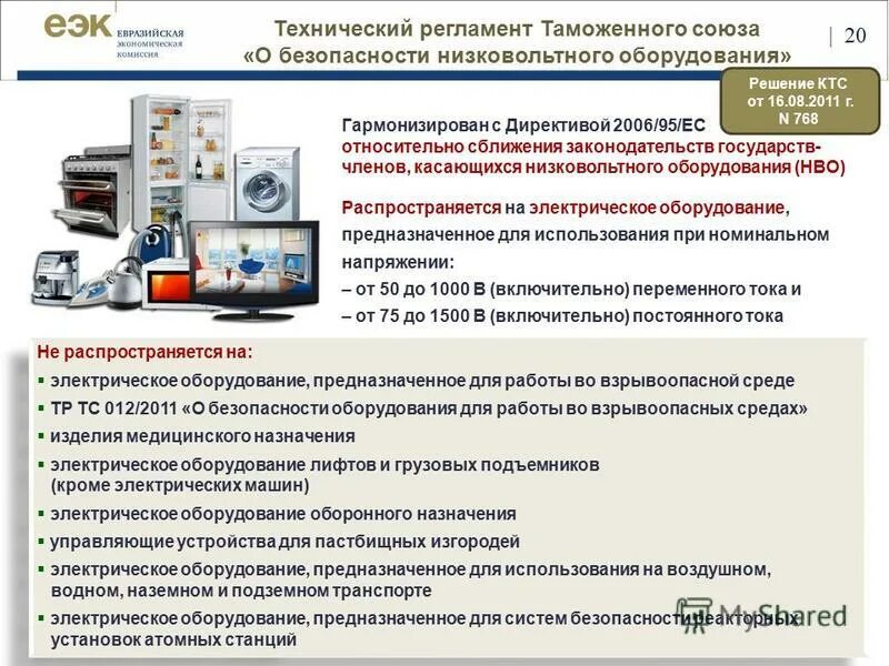 Оценка соответствия оборудования