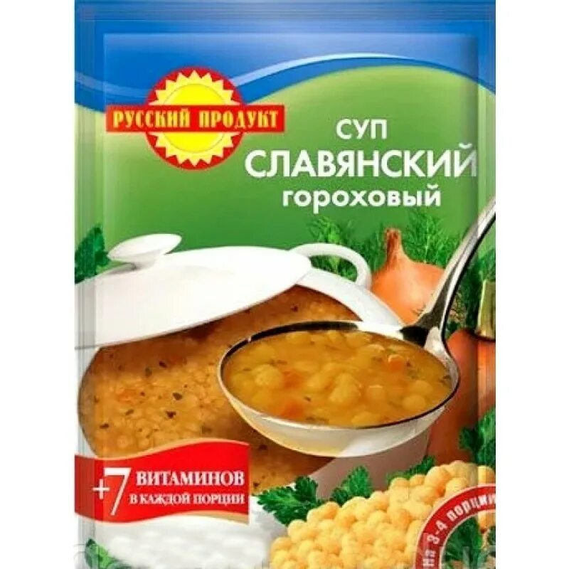 Русский продукт купить. Суп гороховый Славянский русский продукт. Суп гороховый русский продукт. Супы русский продукт быстрого приготовления. Суп гороховый "Славянский" 65 гр (Бакалея 101) /25.