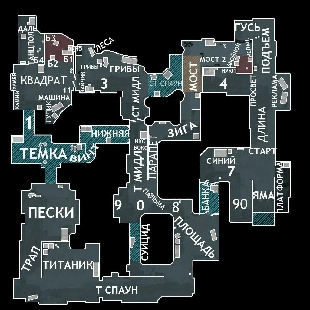Даст два обозначения. Карта dust2 с названиями. dust2 карта с обозначениями. позиции на карте dust 2. карта даст 2 обозначения.