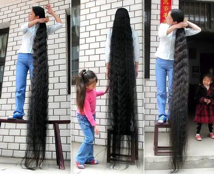 Се Цюпин. Ксие Квипингт. Самые длинные волосы. Самые длинные волосы в мире.