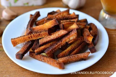 Вкусные гренки из черного хлеба на сковороде