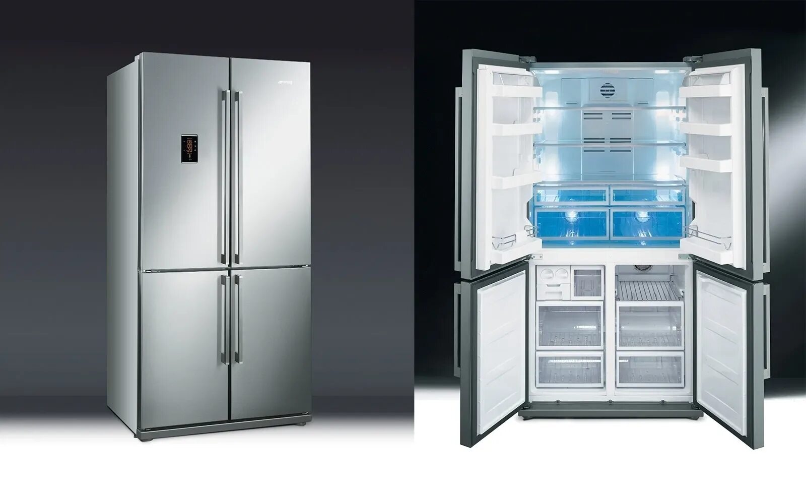 Купить двухдверную морозильную камеру. Холодильник Side-by-Side Smeg fq60xpe. Холодильник Smeg sbs8004po. Холодильник Smeg fq60bpe fab28rrd5. Холодильник Smeg Side by Side.