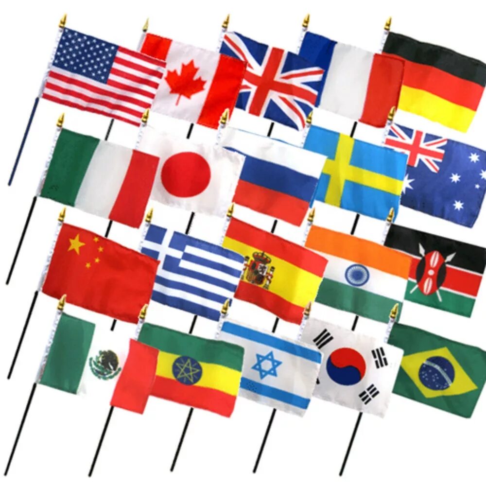Разные флаги. Флажки стран. Иностранные флаги.