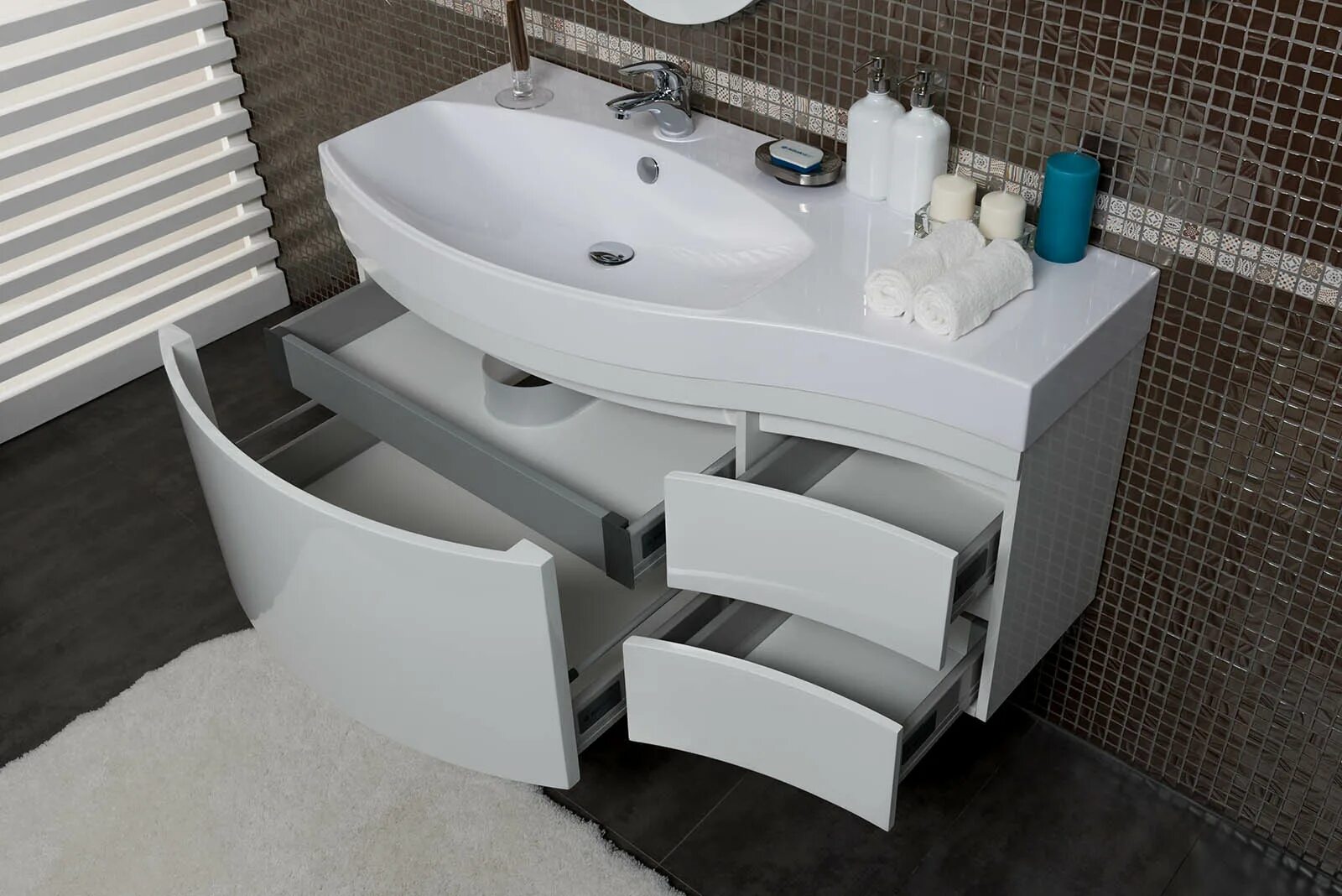 Тумба с раковиной Aquanet опера 115