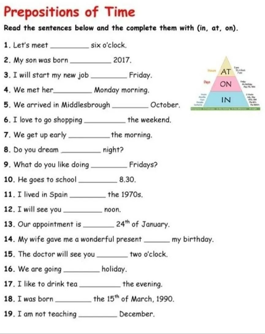 Предлог 4 класс тест. In on at в английском языке worksheets. предлоги at in on worksheets. предлоги времени in on at worksheets. prepositions of time упражнения 5 класс.