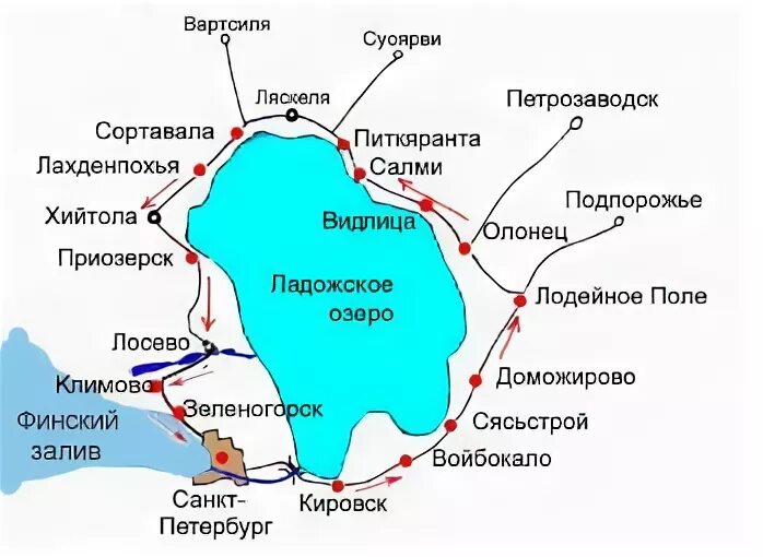 Маршрут вокруг Ладожского озера. Карта вокруг Ладожского озера. Экскурсионный маршрут вокруг Ладожского озера. Достопримечательности Ладожского озера на карте. Ладожское озеро маршрут