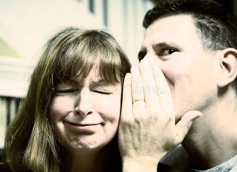 Man whispering