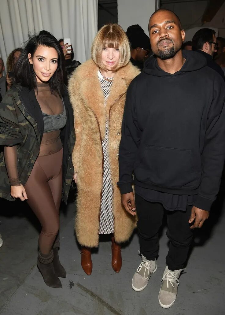 Кани вест и его жена. Kanye West и Anna Wintour. Kanye West жена.