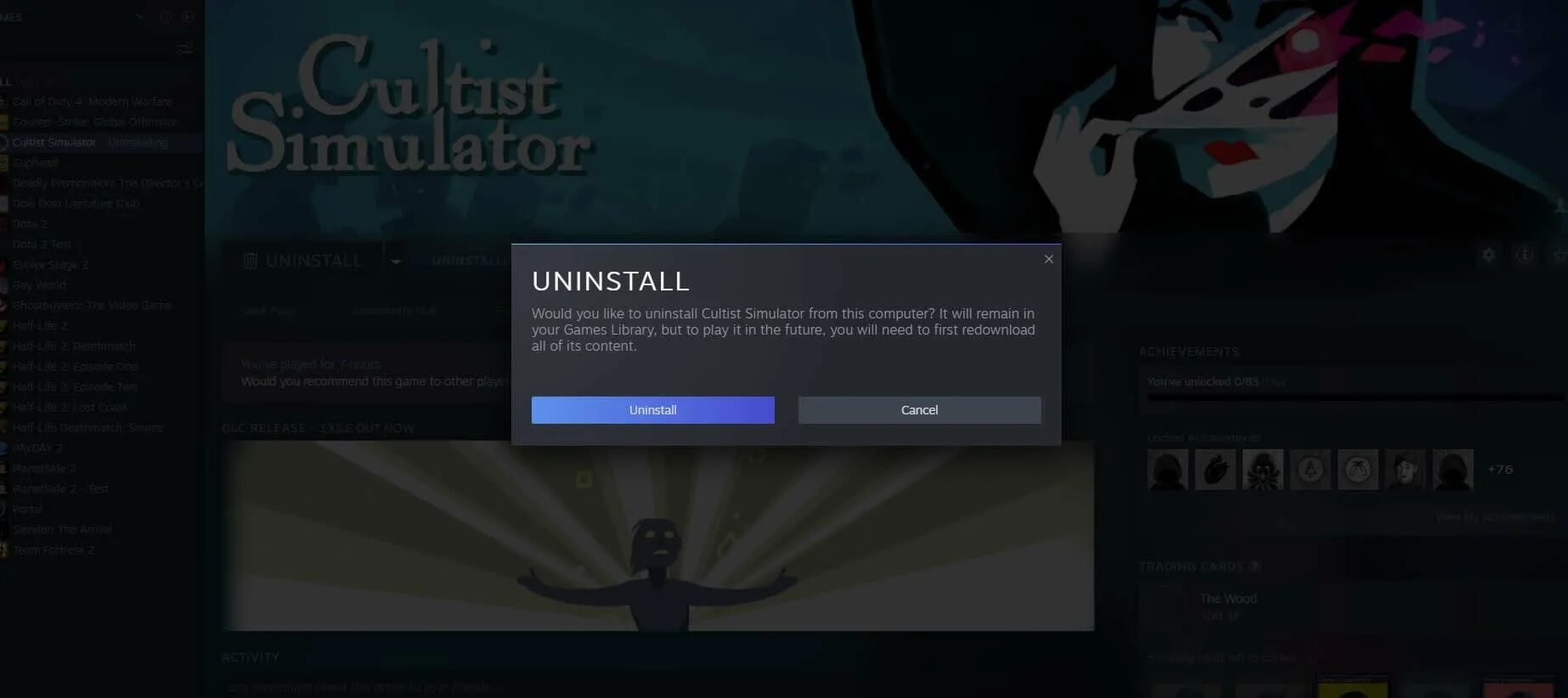 Если удалить игру сохранится ли прогресс. Ошибка steam cloud. как переустановить игру в стим. очистить папку профиля стим. вылеты из игры стим ошибки.