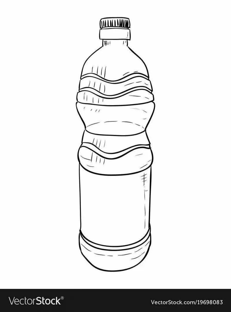 Пластиковая бутылка. Бутылка раскраска для детей. Бутылка воды раскраска. Пластиковая бутылка раскраска.