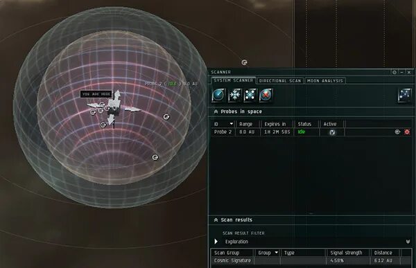 Scan space. Deep space scanner probe i.