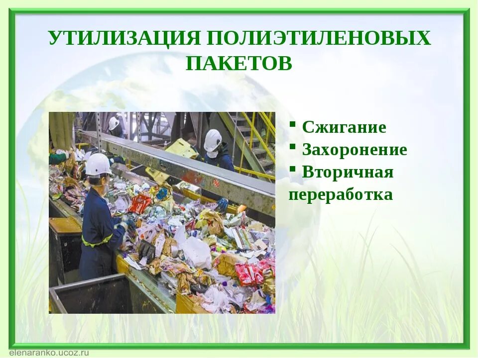 Сообщение о проблеме утилизации пластика
