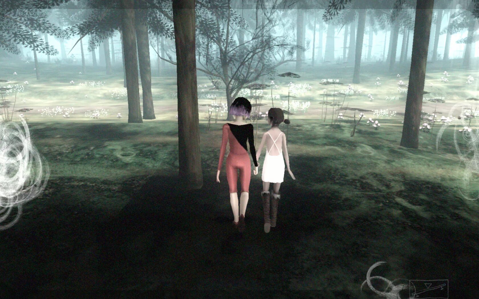 The path end in rage mp. The path игра. the path игра 2009. the path девочка в белом. тропа игра.