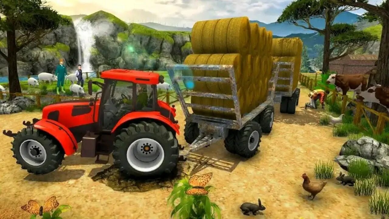 Включи трактор игра. Indian tractor Simulator Driving 2022 Heavy Cargo tractor Driver game Gameplay.