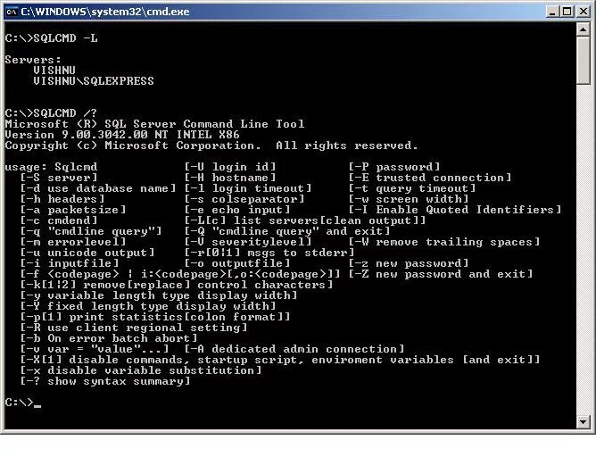 SQL командная строка. Утилита sqlcmd это. MS SQL Server командная строка. Sqlcmd MS SQL. Command line option syntax error type command