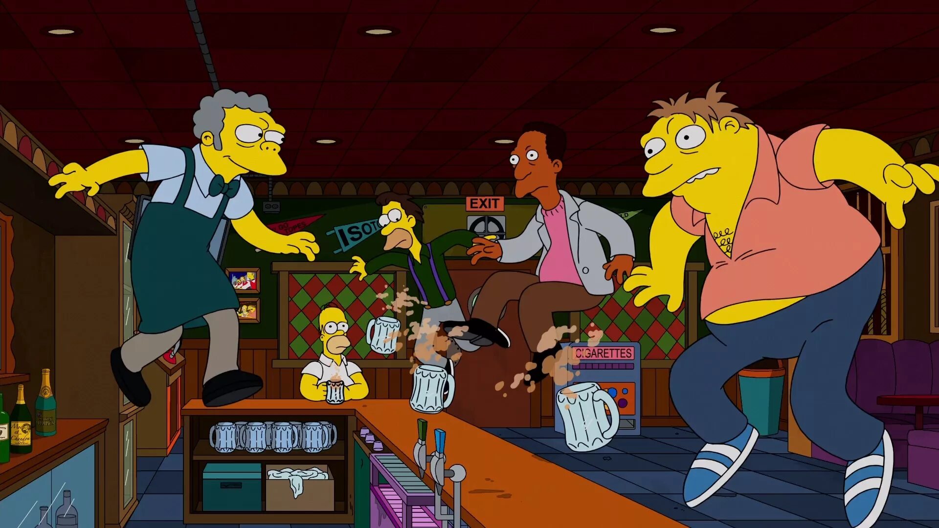 Гомер симпсон. Гомер симпсон в баре. Друзья гомера симпсона. Гомер симпсон в баре. Барри симпсоны.
