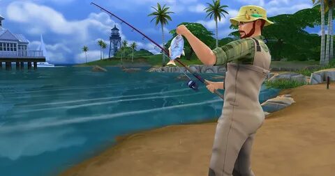 Sims fishing