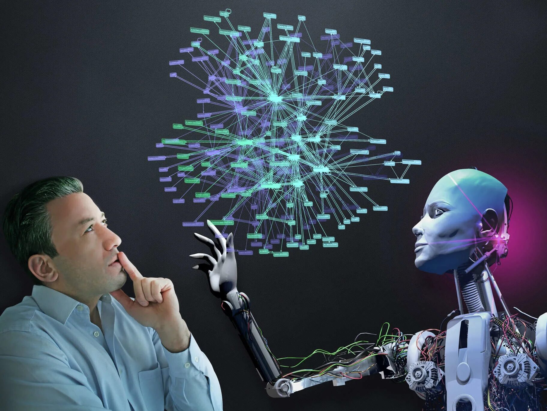 Изменения и новые открытия. Человек и технологии. Робот технологии. Искусственный интеллект. Наука и технологии.