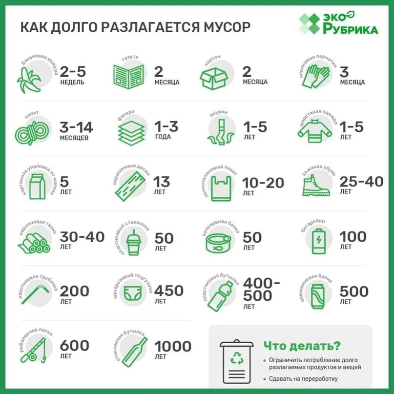 Разлагается ли. Как долго разлагается пластик. что быстро разлагается.