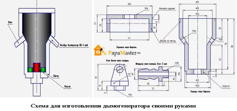 Dymogenerator by davido31. WYMIARY. Smoke Generator. Dimensions Smoke generator,