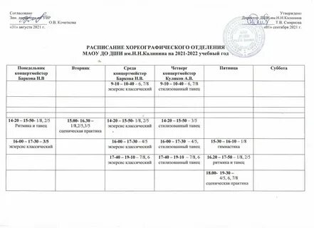 Детская школа искусств расписание