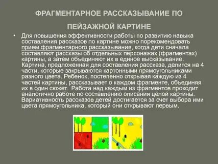Развитие речи описание пейзажной картины