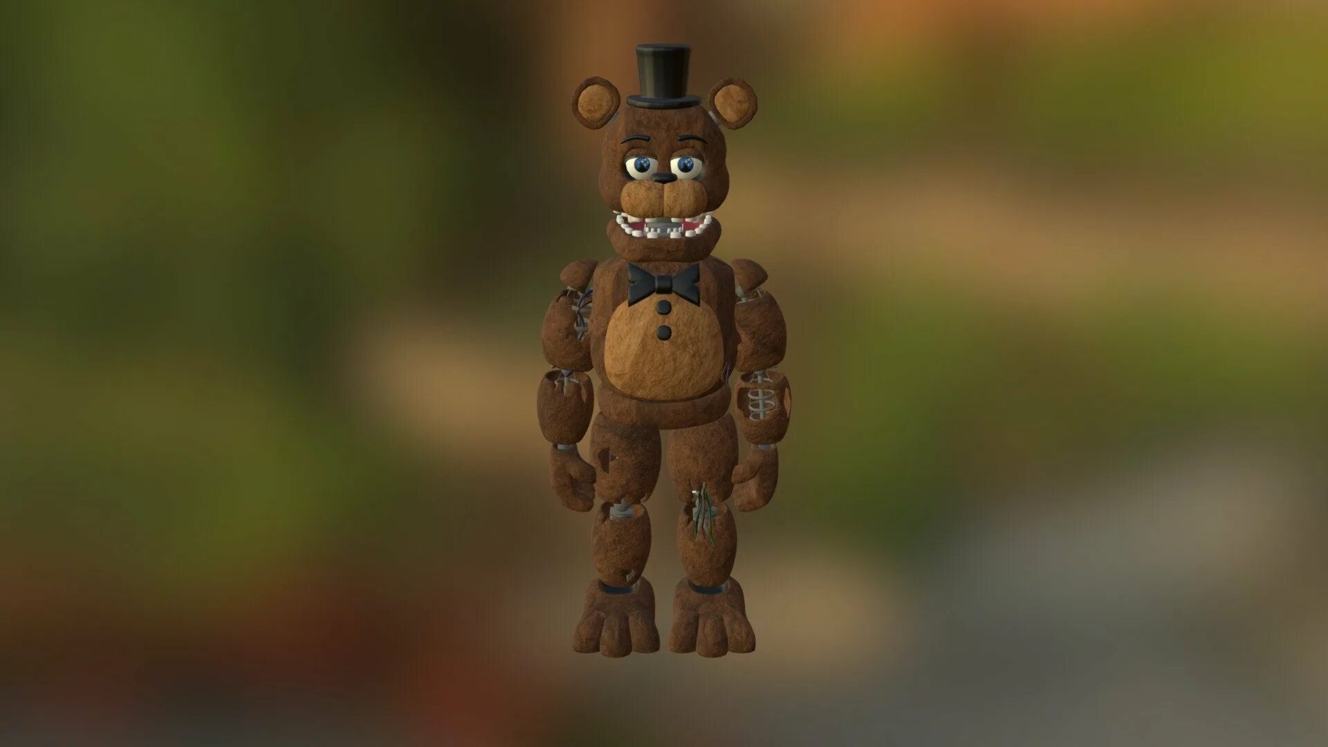 Freddy's 3d. Withered Freddy. Withered Freddy 3d model. Old Freddy. Фредди 3д.