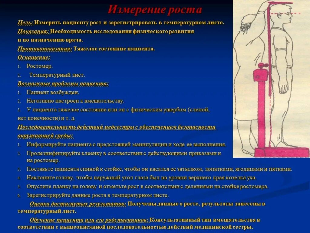 Больно ростов. Проведение антропометрических измерений у пациентов алгоритм. Измерение роста пациента. Измерение роста алгоритм. Антропометрические измерения роста.