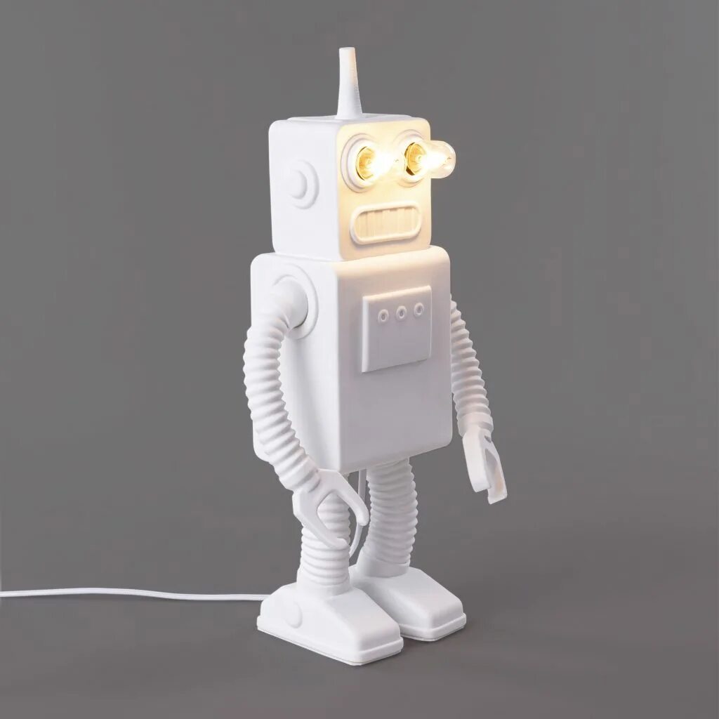 Robot lamp. Seletti robot lamp. робот светильник. настольная лампа робот. робот из настольной лампы.