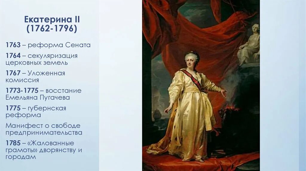 Манифесты Екатерины 2 1762-1764. Реформа Екатерины 1796. Указ екатерины 2 о секуляризации церковных