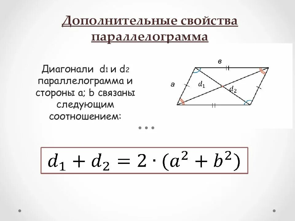 Меньшая диагональ параллелограмма как найти