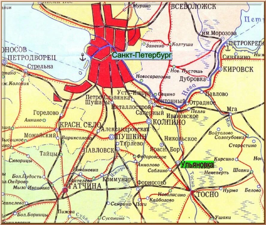 Поселки тосненского района ленинградской области