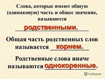 Особые слова названия