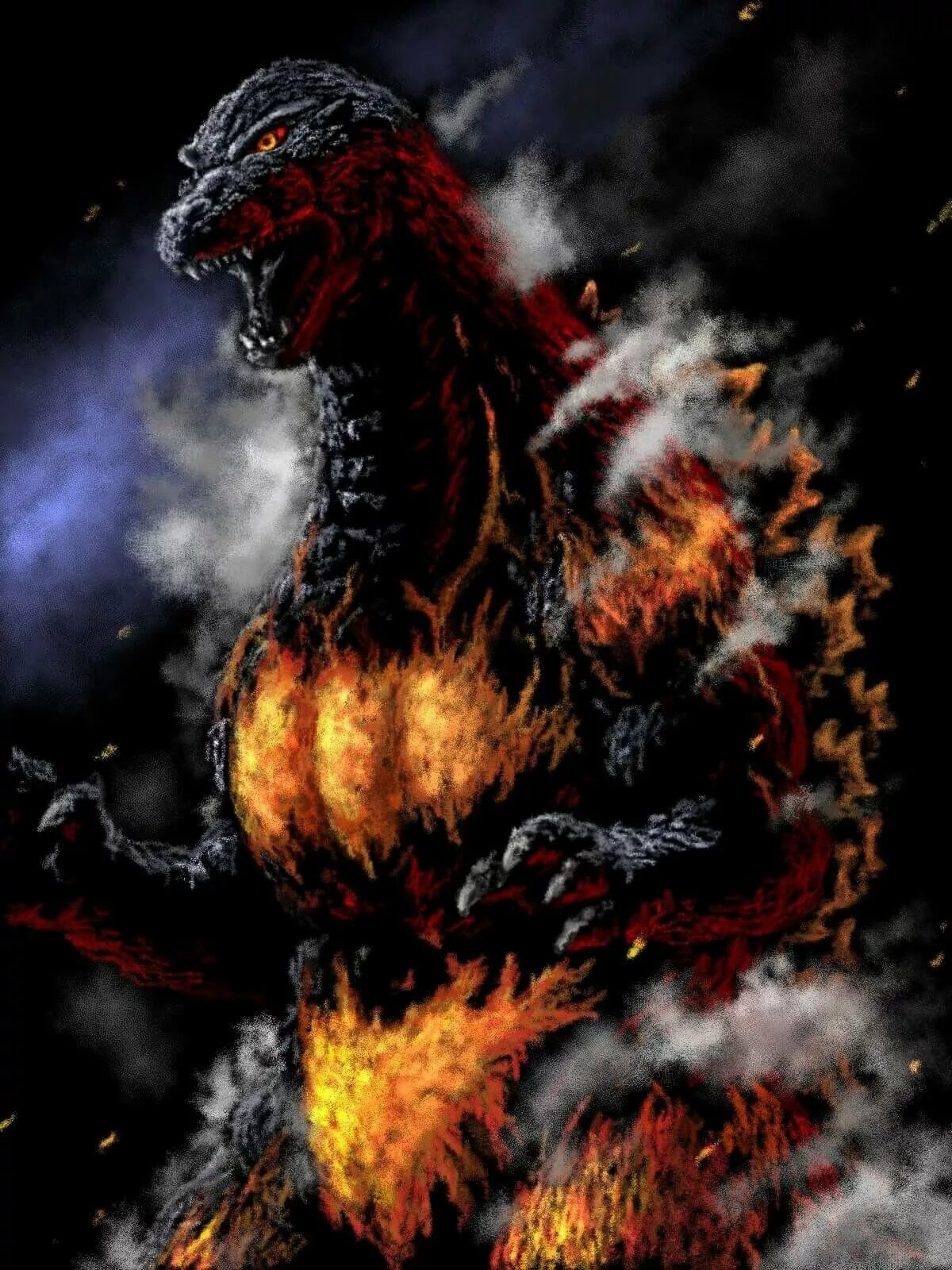 Burning godzilla. Бурнинг годзира. годзилла. годзилла burning. огненная годзилла.