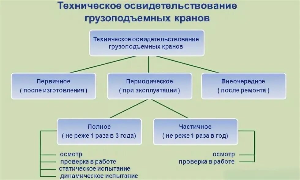 Кто организует техническое освидетельствование электрооборудования. Порядок проведения технического освидетельствования. Виды технического освидетельствования грузоподъемных кранов. Как проводится полное техническое освидетельствование кран балки.