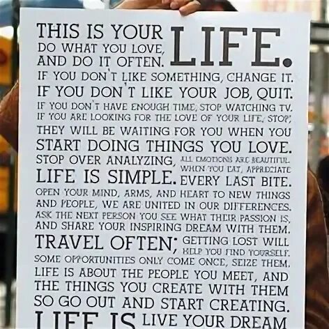 This is your life