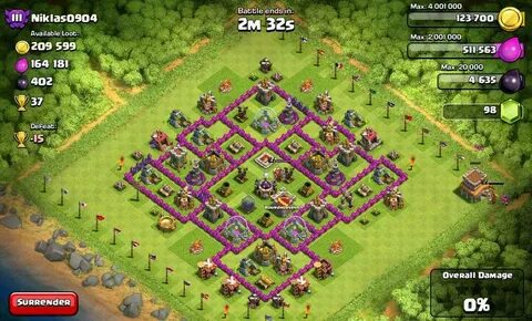 Карта clash of clans