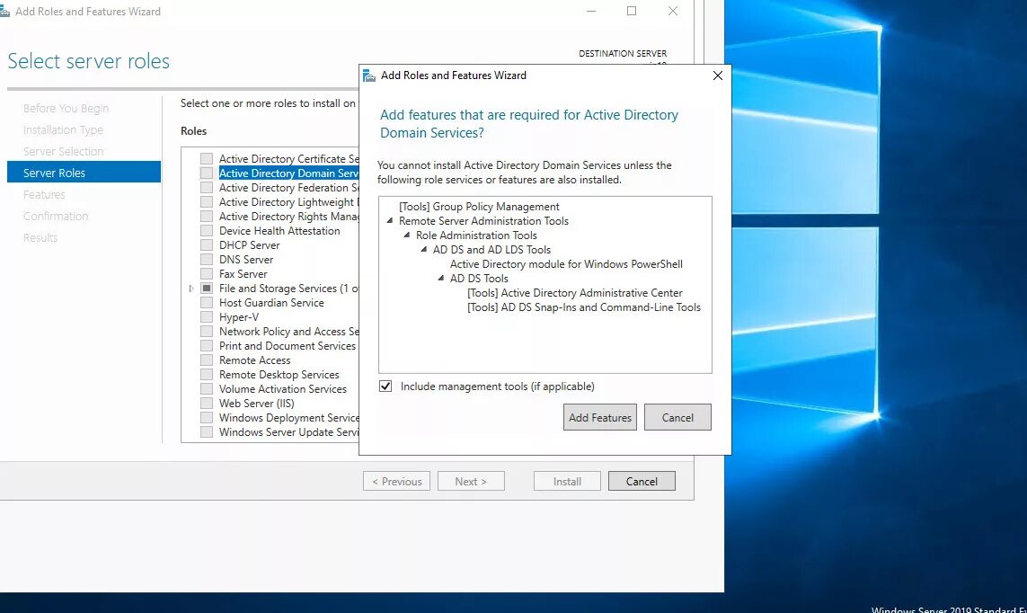Adds active directory. Ос windows server 2019. установка виндовс сервер 2019. active directory windows server 2019. службы каталогов windows server 2016.
