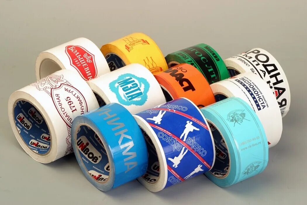 Печать на скотче. Клейкая лента с логотипом. Прозрачный скотч с логотипом. 92mm. Брендированный скотч.