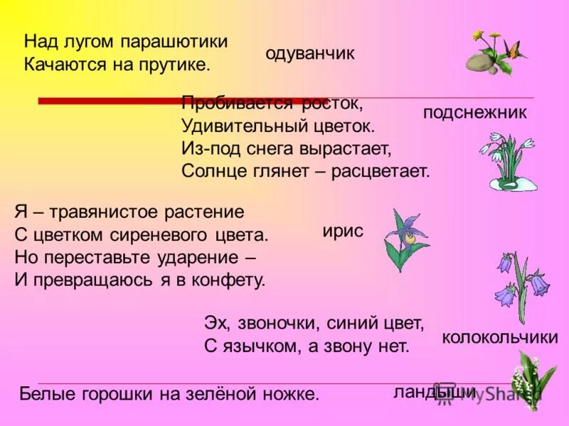 Подчеркнуть слова трава цветок. Скороговорки о цветах. Скороговорки на тему растения. Скороговорки про цветы для детей. Скороговорки про растения для детей.