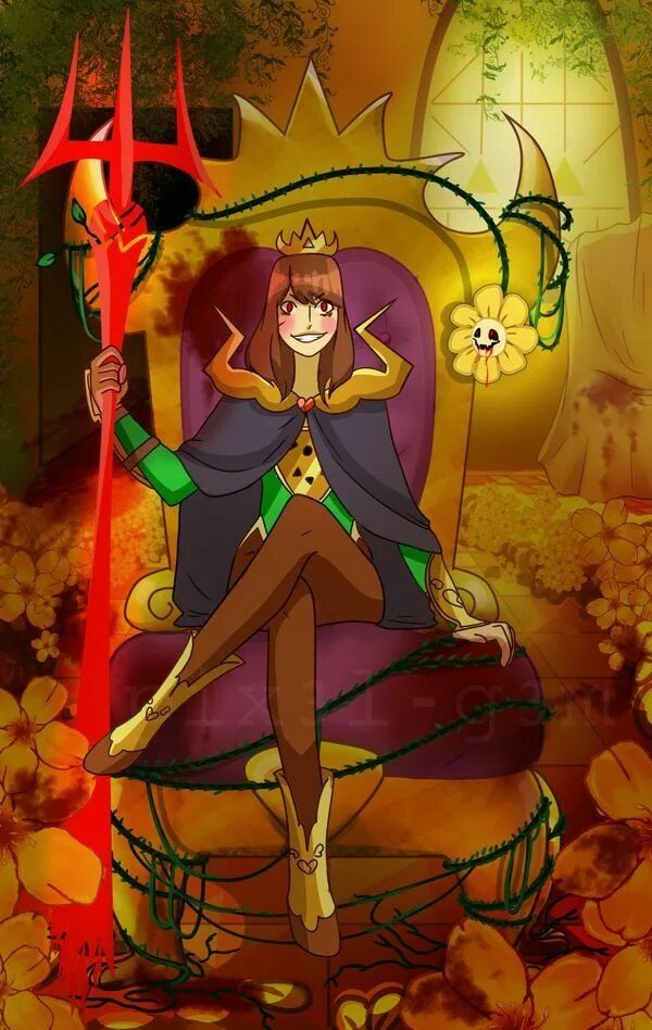 Chara dungeon. Чара королева. chara королева undertale. чара на троне. undertale чара королева.