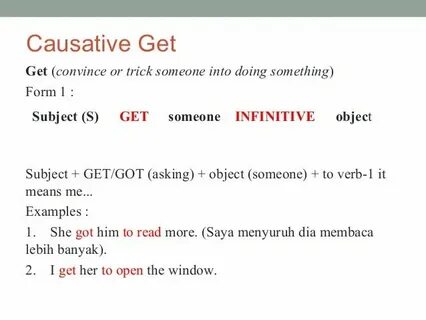 Causative form examples