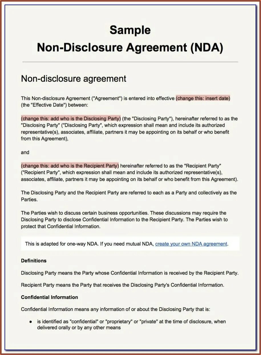 Non Disclosure Agreement образец. Nda example. Nda образец. Sample 1 Agreement. Non примеры