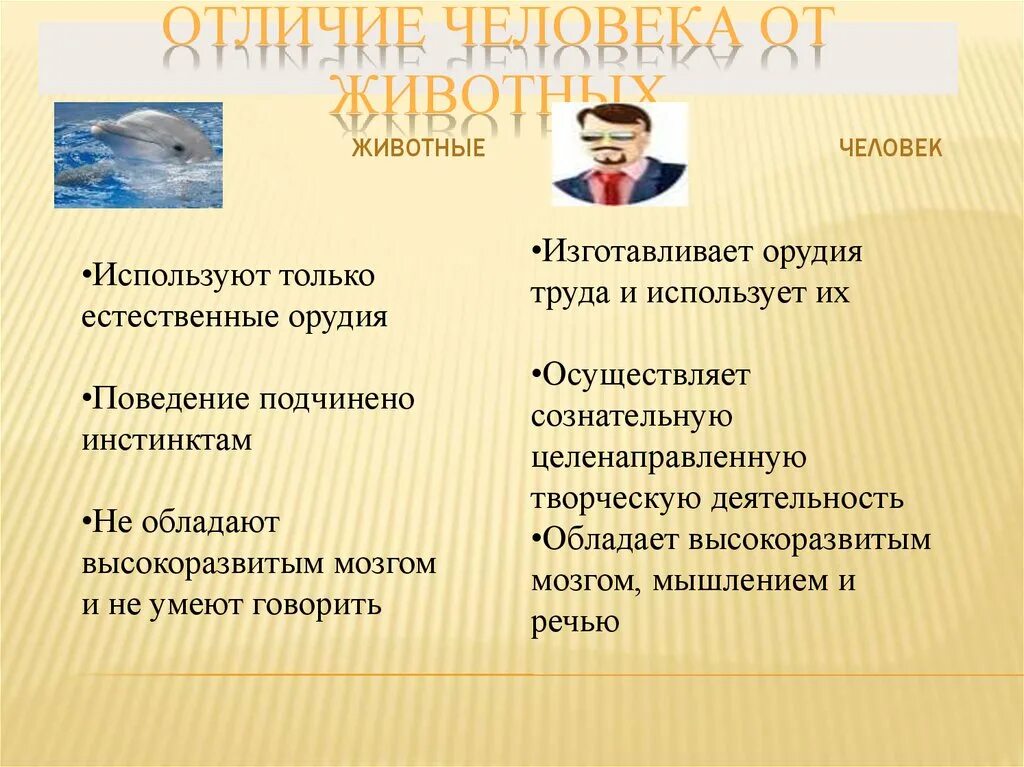 Чем человек отличается от других животных существ. Отличие человека от животных. загадки человека отличие человека от животных. слово отличает человека от животного. чем человек отличается от животных цитаты.